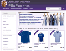 Tablet Screenshot of grotekleren-webwinkel.nl